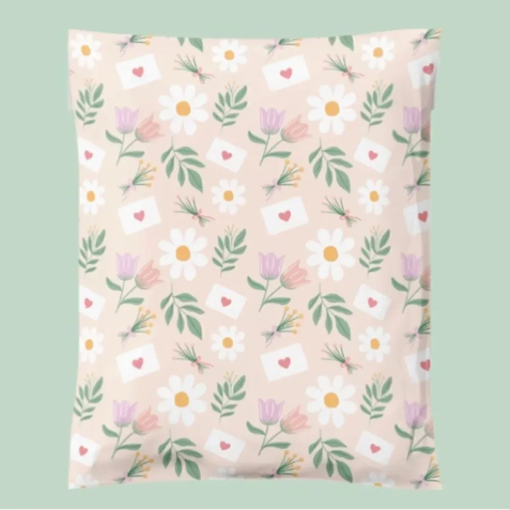 Poly Mailers MIx sizes 10x13 14.5x19 45 poly mailers 45 stickers